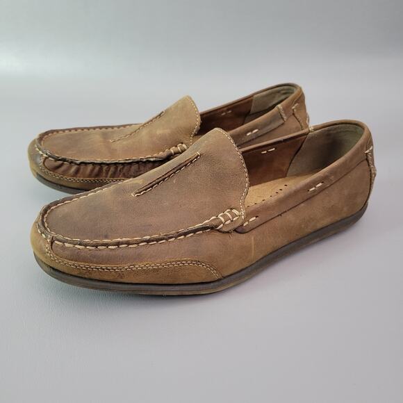 Dockers Men’s Slip On Shoes Micro Suede Memory Foam Size 9.5 Casual Brown - Picture 1 of 10